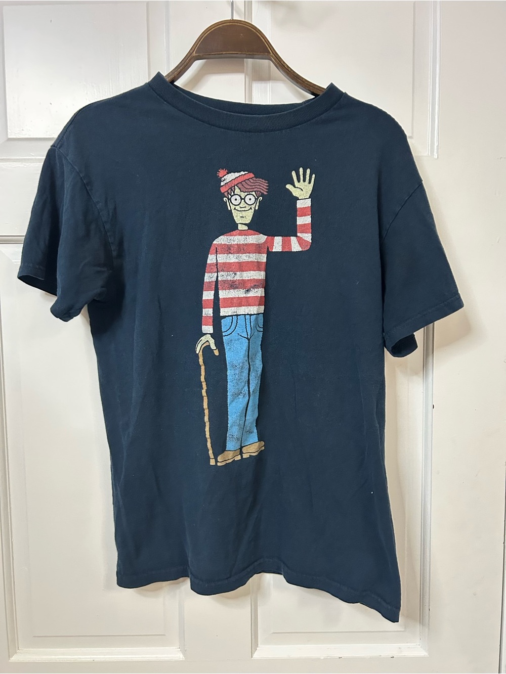 Navy Short Sleeve Graphic Tee with Where’s Waldo